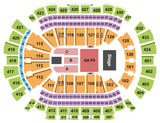 Toyota Center Niall Horan Seating Chart